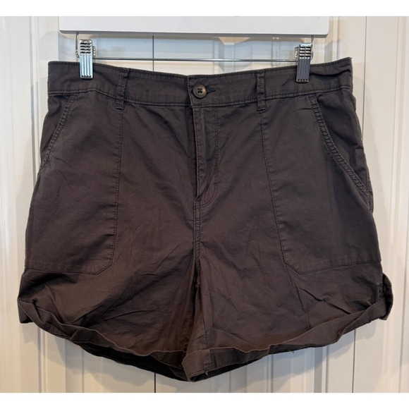 Sanctuary Pants - Social Standard by Sanctuary Gray Roll Cuff Shorts Women's XL Stretch Casual